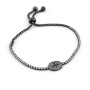 Zoppi Jewels|Bracciale tennis in argento nero con ovale