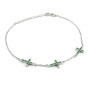 Zoppi Jewels|Bracciale unisex con 3 croci verde smeraldo