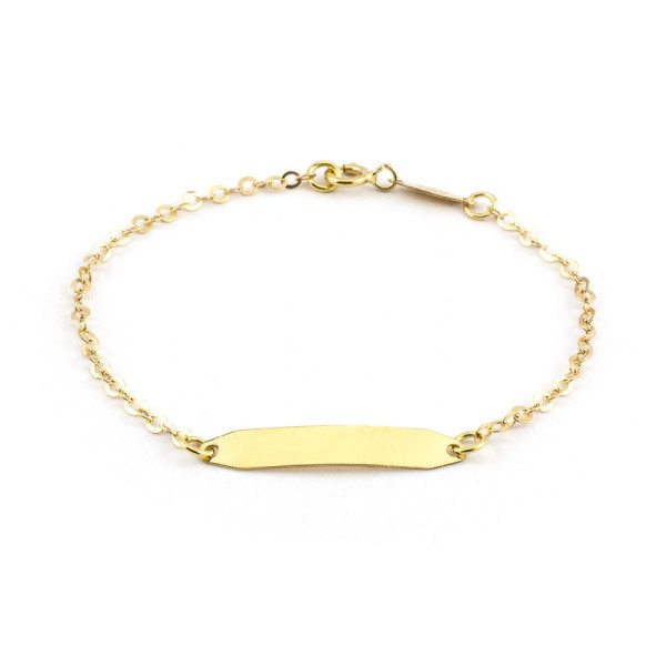 Zoppi Jewels|Bracciale bambino con piastra  in oro 18kt