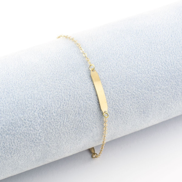 Zoppi Jewels|Bracciale bambino con piastra  in oro 18kt