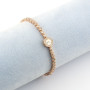Zoppi Jewels|Bracciale Tennis con lettera E in argento rosa