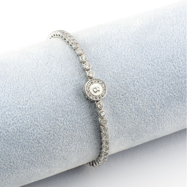 Zoppi jewels|Bracciale Tennis con lettera B in argento 925|49,00 €