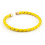 Bracciale etnico in silicone giallo e argento rosa 29,00 € Bracciali Donna