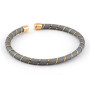 Bracciale etnico in silicone grigio e argento rosa 29,00 € Bracciali Donna
