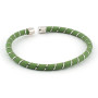 Zoppi Jewels|Bracciale etnico in silicone verde e argento