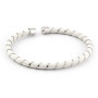 Bracciale etnico in silicone bianco e argento 29,00 € Bracciali Donna