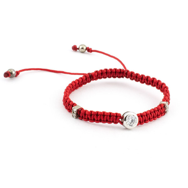 Zoppi Jewels:Bracciale etnico con punto luce in argento e cordino bordò:10,00 €