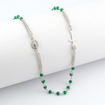 Zoppi jewels|Girocollo a rosario argento e spinelli verde smeraldo|30,00 €