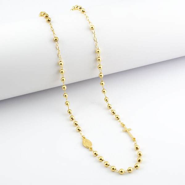 Girocollo a rosario in argento dorato 40,00 € Collane religiose
