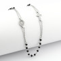 Zoppi Jewels|Rosario con croce e medaglia in argento con pietre