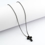 Zoppi Jewels:Collana con croce in acciaio nero