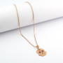 Collana teschio con pietre in argento rosa 75,00 € Collane Uomo
