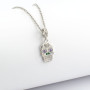Collana teschio con pietre in argento 925 40,00 € Collane Uomo