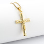 Zoppi Jewels|Collana con croce con cristo in argento dorato