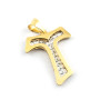 Croce Tau in oro giallo e bianco 18kt 145,00 € Croci e Medaglie