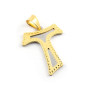 Pendente Tau in oro giallo e bianco 18kt 145,00 € Croci e Medaglie