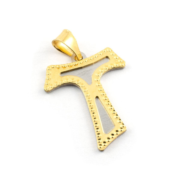 Zoppi jewels|Pendente Tau in oro giallo e bianco 18kt|180,00 €