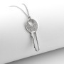 Zoppi Jewels|Collana con chiave in argento con pietre