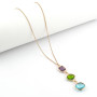 Collana con pendente tre pietre in argento rosa 38,00 € Collane Donna