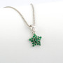 Zoppi Jewels|Collana con stella con pietre verde smeraldo in argento