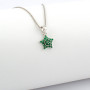 Zoppi Jewels|Collana con stella con pietre verde smeraldo in argento