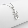 Collana in argento con bimba a pavè 35,00 € Collane Donna
