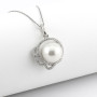 Collana in argento con perla e pietre 39,00 € Collane Donna
