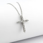 Croce unisex in argento e pietre zirconi 70,00 € Collane Donna