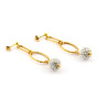 Orecchini a catena in oro con sfera di zirconi 360,00 € Orecchini Donna