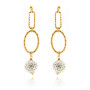 Orecchini a catena in oro con sfera di zirconi 360,00 € Orecchini Donna
