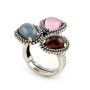 Anello vintage con pietre al quarzo in argento 74,00 € Anelli Donna