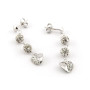 Zoppi Jewels|Orecchini in oro bianco con cuore e pietre