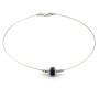 Collana a girocollo in oro bianco con radice di zaffiro 470,00 € Collane con gemme