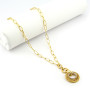 Collana a catena con pendente tondo in oro giallo 830,00 € Collane Donna