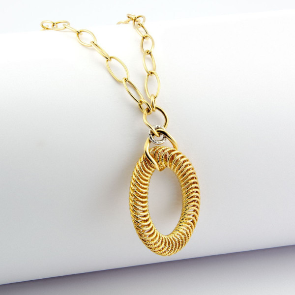 Collana a catena con goccia di filigrana in oro giallo 800,00 € Collane Donna