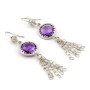 Zoppi Jewels|Orecchini a ciuffo con ametista in oro 18kt