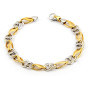 Zoppi Jewels:Bracciale a catena fantasia in oro 18kt  bicolore