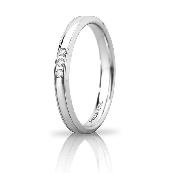 Fedi Brillanti PromesseAnello Unoaerre Orion slim con 3 diamanti560,00 € Fedi Brillanti PromesseAnello Unoaerre Orion slim con 3 diamanti560,00 €