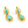 Zoppi Jewels:Orecchini in oro giallo 18kt con turchese