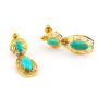Zoppi Jewels:Orecchini in oro giallo 18kt con turchese