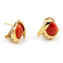 Zoppi Jewels|Orecchini donna oro giallo 18kt e corallo rosso