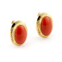 Zoppi Jewels|Orecchini clip in oro giallo 18kt e corallo