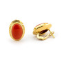 Zoppi Jewels|Orecchini clip in oro giallo 18kt e corallo