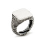 Anello chevalier quadrato in argento 925 30,00 € Anelli Personalizzabili