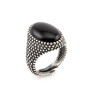 Anello mignolo pallinato con onice ovale in argento 40,00 € Home