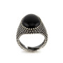 Anello mignolo pallinato con onice ovale in argento 40,00 € Home
