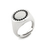 Zoppi Jewels|Anello da mignolo in argento e pietre nere