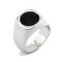 Zoppi Jewels|Anello uomo in argento 925 e resina nera