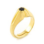 Anello solitario uomo argento e pietra nera 48,00 € Anelli Uomo