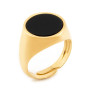 Anello uomo in argento dorato e onice nero 40,00 € Anelli Uomo